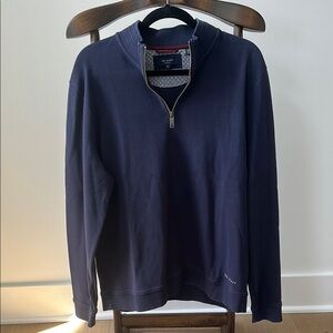 Ted Baker, navy quarter zip pullover, 5 (XL)